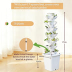 Hydroponic Growing System Kit - Hydroponic Tower Indoor Smart Vertical Garden,Hydroponic Vegetable System,35 Pods, Automatic Timer, Gardening Gift