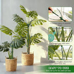 15pack Adjustable Plant Support Pole Stackable Indoor/Outdoor Support Pole with Clamps, Suitable for Supporting Monstera and Climbing Plants, Garden Accessories, Perfect Replacement for Plant Stakes