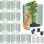 10 Pack Plant Protectors from Animals |30PCS13 x13 Metal Wire Mesh Garden Plant Cages for Gardening Supplies | Chicken Wire Cloche Plant Protectors for Rabbits Chickens Ducks