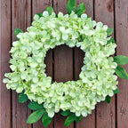 65Pcs Green Hydrangea Artificial Flowers Bulk，Realistic Silk Fake Flowers with Stems，Faux Hydrangea Flowers for Wedding Home Decor Centerpieces Living Room Garden Party Baby Shower Decoration