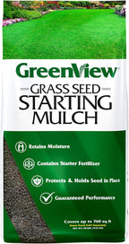 GreenView Grass Seed Starting Mulch – Ideal for Newly seeded lawns and Bare Spots - 38 lb. Bag - Covers 760 sq. ft.