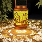Solar Lanterns Outdoor Waterproof Gifts for Women Grandma Gifts for Mom Deer Garden Decor Solar Hanging Lantern Metal for Patio Yard Festival Pathway Landscape