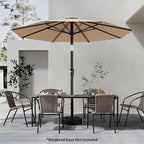 AreShark 9 FT Patio Umbrella for Outdoor, Outdoor Table Umbrella with Push Button Tilt and Crank, Outdoor Patio Umbrellas with 8 Sturdy Ribs for Market, Garden, Pool (Beige)