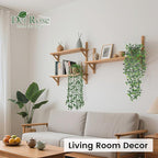 Der Rose 2 Pack Fake Hanging Plants Artificial Potted Plants Indoor and Outdoor for Office Living Room Bathroom Wall Shelf Decor