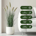 Artificial Cattail Reed Grass Plants Indoor ，Faux Cattail Grass Plant Artificial Plant Grass Outdoor,Fake Grass Tall Green Onions Fake Plant， Living Room Kitchen Office Decor (36“ 2 Pack)