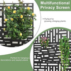 Casaphoria Metal Raised Garden Bed with Trellis and Wheels, 72"x47"x16" Planter Box for Climbing Plants, Vegetables & Vines, Features Drainage Holes and Privacy Screen, Black(Helen&Gerald)
