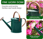 Metal Watering Can for Outdoor and Indoor Plants, Watering Can Decor, 1 Gallon (NewGreen)