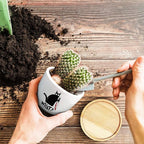 Funny Black Cat Plant Pot for Succulent, Cactus Flower Planter for Indoor Plants, Unique Succulents Pots with Drainage, Cats Owner Gifts, Home Desk Decor Planter Gift for Cat Lover (No Plants)