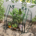 Portable Mini Greenhouse, 40.2"x37.8"x37.8" Greenhouses for Outdoors with Dual Large Zipper Doors & Ground Stakes, Waterproof Plastic Green House for Outside Garden Patio Backyard