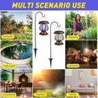 Qualirey Solar Bug Zapper Outdoor Waterproof Mosquito Repellent Outdoor Solar Mosquito Zapper Plastic Ring Bug Lights Insect Mosquito Killer Lamp (Antique Bronze,2 Pcs)