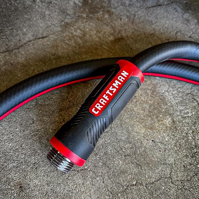 Craftsman Heavy Duty Professional Grade Black Garden Hose, 100 Feet x 5/8 Inch