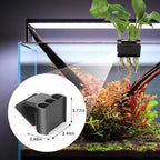 3 Holes Upgraded Aquatic Plant Cup Aquarium Plant Holder for Tank,Aquascape Accessories Decorations- Black 4 Pcs
