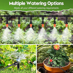 240FT Drip Irrigation System for Garden, 2026 Upgraded Quick-Connect Automatic Garden Watering System with 1/2" & 1/4" Tubing and Adjustable Nozzle Emitters for Greenhouse, Yard, Lawn, Raised Bed