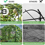 DoCred Garden Arch Trellis, 87in H x 118in L Large Garden Arbor Trellis for Climbing Plants Outdoor Plant Support for Cucumber Grape Vine,Tall Metal Gardens Archway for Lawn Party Ceremony