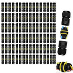 NineLeaf 96PK Waterproof Electrical Cable Connector 3-Pin Push-in Type, IP68 Underground M20 Wire Connector 5-12mm, Fast Press-fit Extension Plug for Outdoor Road and Garden Lighting