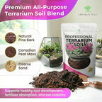 Professional Terrarium Soil Mix 2.2 Quarts Ready to Use, Premium Terrarium Potting Soil for Succulents Cactus Aloe Plants, Pine Bark Peat Coarse Sand, Well Draining Terrarium Mix Made in USA