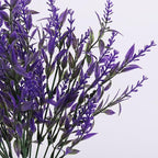 RECUTMS Artificial Fake Outdoor Plants Flowers for Spring Decoration, 36 Bundles Faux Plastic Plants Outdoor Flowers UV Resistant Realistic for Home Outside Planter Window Porch Patio Garden(Purple)