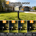 Fabrito 4 Pack Solar Spot Lights Outdoor Waterproof IP67, [108 LEDs, 4 Modes] Dusk to Dawn Spotlights with 1500mAh Battery for All Night, Landscape Lights for Tree, Yard, Pool, Pathway, Warm White