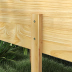 Outsunny Wooden Raised Garden Bed with Legs, Large Elevated Planter Box with Bed Liner and Drain Holes for Vegetables Flowers Herbs, Outdoor and Indoor, 7.4' x 1.8' x 2.6', Natural Wood