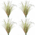 CATTREE Fake Wheat Grass Plants Artificial Greenery Tall Shrubs 16 Bundles, Outdoor Decor Faux Plastic Leaves Bushes for Indoor Office Garden Wedding Party Vase Filler DIY Decorations, Purple 16 Pcs