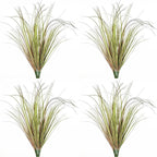 CATTREE Fake Wheat Grass Plants Artificial Greenery Tall Shrubs 16 Bundles, Outdoor Decor Faux Plastic Leaves Bushes for Indoor Office Garden Wedding Party Vase Filler DIY Decorations, Purple 16 Pcs