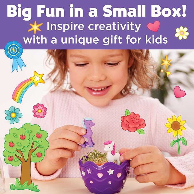 Creativity for Kids Mini Garden: Pony Terrarium Kit - Horse Gifts for Girls | Crafts for Kids and Girl Toys | Spring Crafts | Birthday Gift Ideas (Ages 6+)