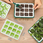 6pcs Reusable Seed Starter Kit, 72 Cells Seed Starter Trays, Silicone Seedling Starter Trays for Starting Plant Seeds with Flexible pop-Out Cells, Indoor Gardening Plant Germination Trays