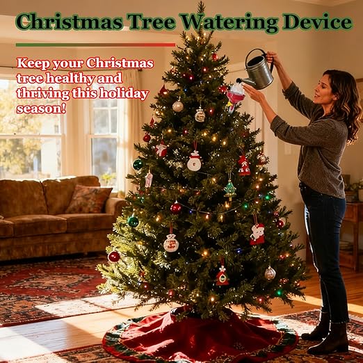 2 Sets Christmas Tree Watering Funnel, Reusable Christmas Tree Watering System with 5 Feet Hose and Funnel Convenient Xmas Tree Watering Device Plant Watering Tool for Indoor Outdoor Plants