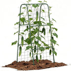 Cucumber Trellis for Raised Bed, Garden Trellis for Climbing Plants Outdoor, Metal Arch Trellis U-Shape Vegetables Support for Tomotoes Grape Vines Beans Peas (Green, 15.7" L x 24" W x 48" H)