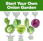 HOME GROWN Cabbage Seeds 7 Variety Mix 2000+ Heirloom Non-GMO, High Germination, Bok Choy, Red & Green Acre, Savoy, Napa Michihili, Copenhagen Market, Jersey Wakefield, Cold Hardy