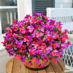 Ivydale Artificial Flowers for Outdoors Fake Bougainvillea Spring Summer Outside Decor, 4 Bundles UV Resistant Faux Flowers for Outdoor Planters Realistic Silk Plants Patio Porch Window Garden Home
