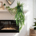 2 Pcs Faux Eucalyptus Vine Ivy Vine Artificial Hanging Plant Faux Plant Fake Potted Greenery for Wall Living Room Home Shelf Office Bathroom Outdoor Indoor Decor (Type 3)