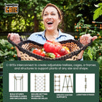 Plant Mixed Color & Size Support Clips | Tomato Cage Connectors for Trellis, Garden Stakes, Wire Fence, Climbing Plants, Vine, Gardening Protection | 50 Lime (5/16") + 50 Green (7/16")