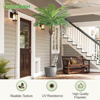 10ft Tall Artificial Phoenix Palm Tree for Outdoor Indoor Decor, Large Faux Coconut Silk Palm Tree Tropical Fake Tree Perfect for Outside Patio Poolside Home Office Decor (Set of 2)