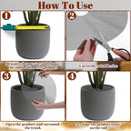 6 Pcs 15.7Inch Plant Pot Grids Cuttable Soil Covers Plant Protectors from Cats Pot Grid Cover Indoor for Outdoor Garden Protection Flower Decoration Tree Barrier Ring