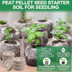 Legigo 50 Pcs 36mm Seed Starter Peat Pellets for Seedlings- Compressed Seed Starter Pods Seed Starting Pellets Plugs Soil Peat Pods for Starting Seeds, Garden Planting Herb Flower Vegetables