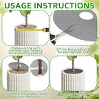 12 Pcs 11.8 Inch Plant Pot Grids, Cuttable Plant Pot Soil Covers Protectors, Used to Prevent Animals or Babies from Digging up the Soil in flowerpots, Suitable for Indoor and Outdoor Plants