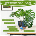 Self-Watering Pots for Indoor Plants with Visible Water Window,5/6/6.5/8/10 Inch Outdoor Flower Pots with Drainage Holes & Reservoir for Patio, Home Decor (Blue)