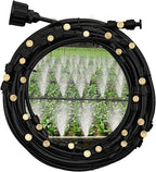 Misters for Outside Patio, 82FT(25M) Misting Line+25 Mist Nozzles, Outdoor Misting Cooling System for Patio Backyard Garden Greenhouse