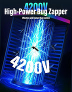 Bug Zapper Outdoor Cordless, 4200V Electric Mosquito Zapper with LED Blue Light, 3 in 1 Portable & Rechargeable Bug Zapper Outdoor Waterproof IP67, Wireless Hanging Fly Zapper for Patio Camping