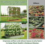 Cucumber Trellis for Raised Bed, 62"x62"U-Shape Garden Trellis for Climbing Plants Outdoor, Metal Arch Plant Support with Netting for Cucumbers, Beans, Tomatoes & Climbing Vegetables