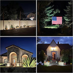 GKGG Solar Lights Outdoor Waterproof IP65, Solar Powered 76 LED 3 Lighting Modes Solar Spot Lights Outdoor for Yard Garden Landscape Pathway (Cool White, 6 Pack)