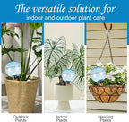6 Pack Self Watering Globes 17oz Large Plant Watering Globes Top Fill, Self Water Planter Insert Indoor/Outdoor Plastic Water Bulbs Slow Release Terracotta for Plants, Blue