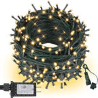 ASENEK Extra Long Christmas Tree Lights 197FT 600 LED Connectable 8 Modes with Timer Decorative String Lights for Xmas Tree Patio Party Warm White