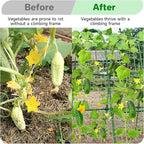 Cucumber Trellis for Raised Bed, U-Shape Garden Trellis for Climbing Plants Outdoor, Metal Arch Trellis for Vegetables, Plant Support for Tomato, Pea, Zucchini(63" L×30" W×47.2" H-Large)