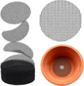 50PCS Flower Pot Hole Mesh Pad, 2 inch Rounds Drainage Hole, Plant Pot Drainage Mat, Plant Potting Mat to Prevent Soil Loss, Gardening Gifts for Friend