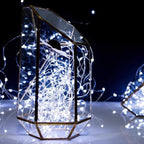 Brightown Outdoor Solar String Lights, 2 Pack 33 Feet 100 Led Solar Powered Fairy Lights with 8 Modes Waterproof Decoration Copper Wire Light for Patio Yard Trees Christmas Wedding Party (Pure White)
