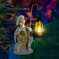 Solar Garden Outdoor Statue Turtle with Hanging LED Lantern —Outside Solar Turtle Decor for Garden,Home,Lawn,Yard, Balcony Ornament- Unique Housewarming Gifts