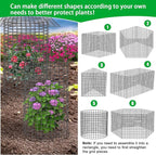 10 Pcs 11.8"x 11.8"/11.8"x 19.6" Available Chicken Wire Cloches for Plants, Plant Protector from Animal, Garden Covers Netting Iron Wire Mesh to Protect Plants Vegetables from Rabbit Squirrel Chicken