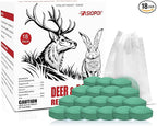 Deer & Rabbit Repellent for Outdoor Plants - Natural Garden Yard Deterrent Balls, Long-Lasting Protection for Trees, Flowers & Vegetables | Pet-Safe,18 PCS